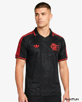 Camisa de Time Flamengo Polo Preta Lifestyler - Versão Jogador - Mantum®