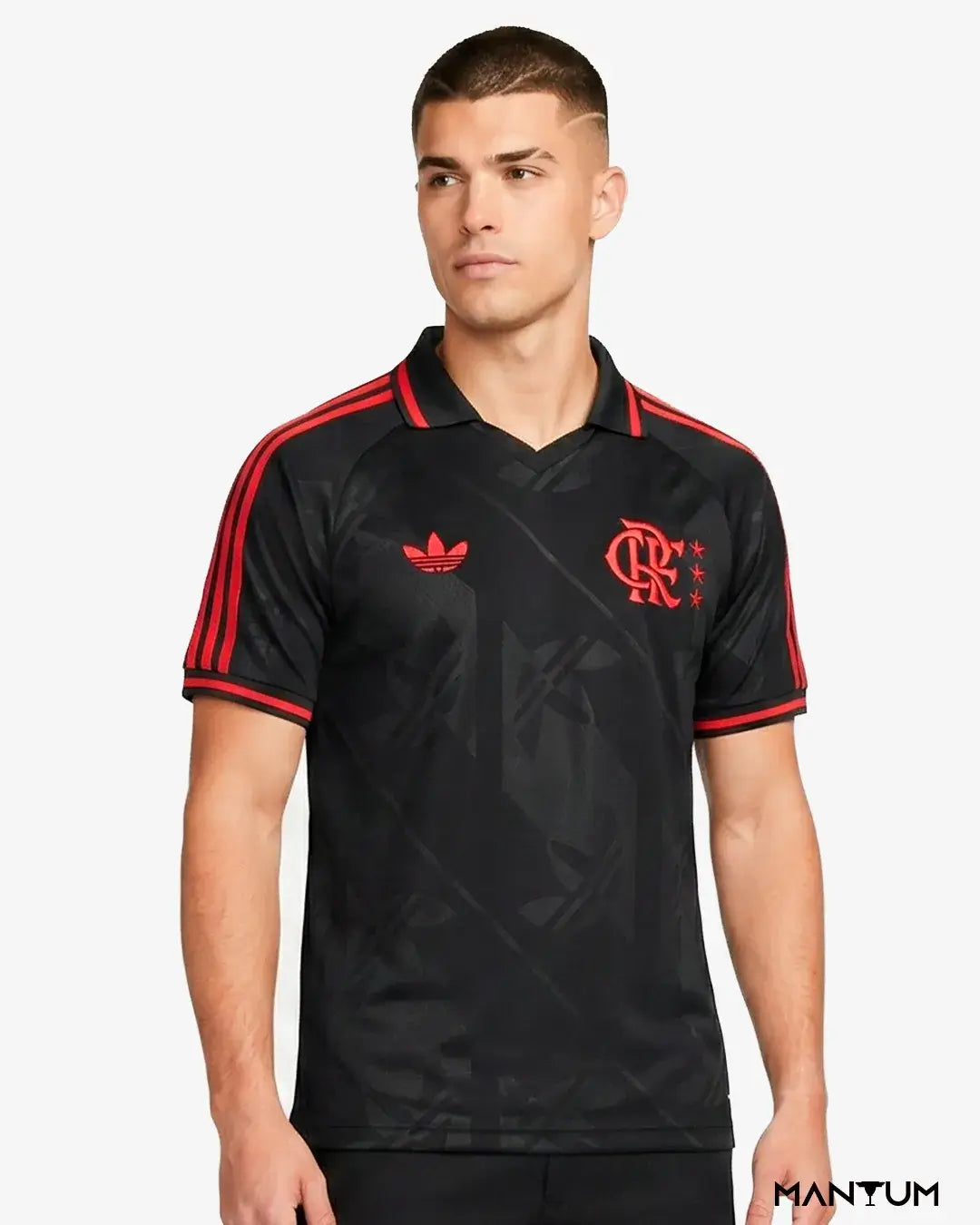 Camisa de Time Flamengo Polo Preta Lifestyler - Versão Jogador - Mantum®