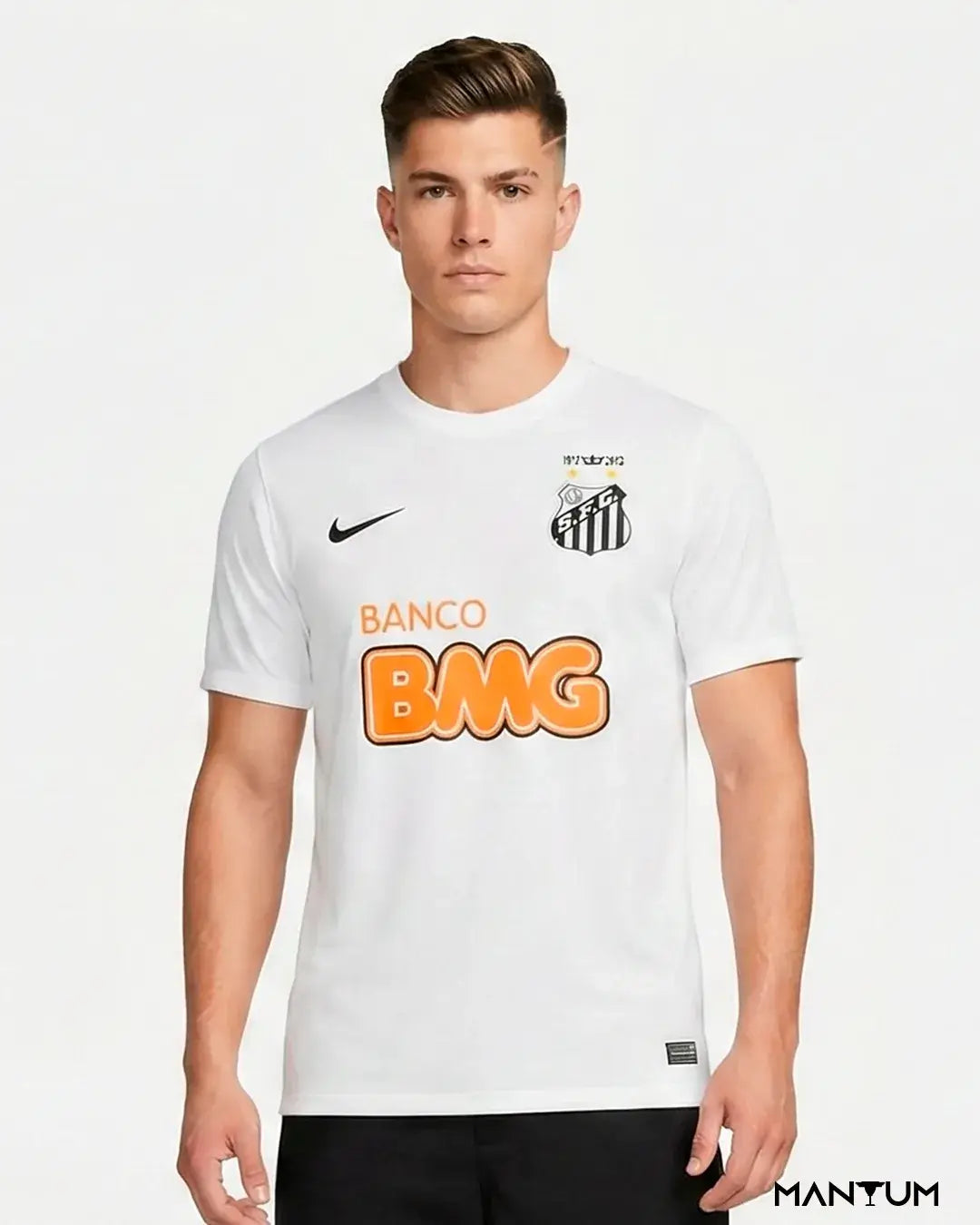 Camisa de Time Santos Branca - Neymar 2012/2013 [RETRÔ] - Versão Jogador  - Mantum®