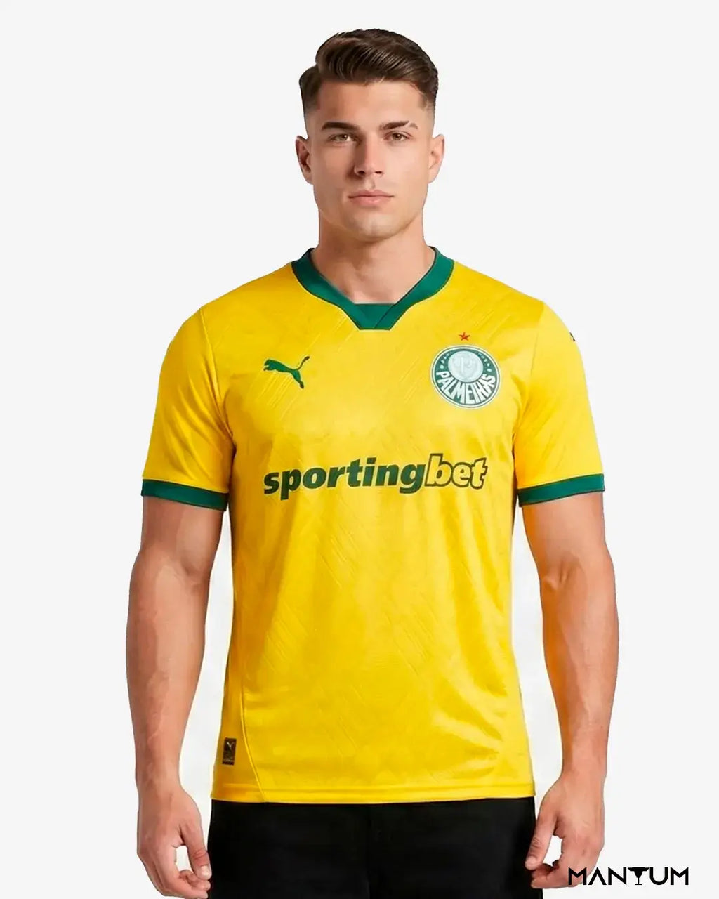 Camisa de Time Palmeiras Amarela 25/26 - Versão Jogador - Mantum®