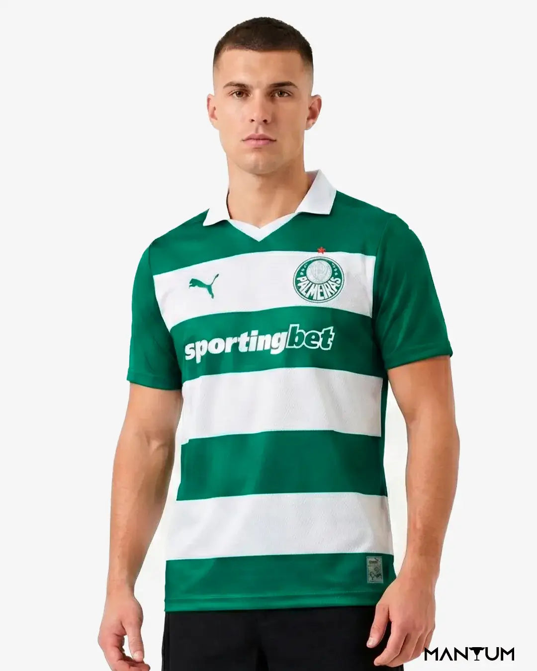 Camisa de Time Palmeiras Listrada 2026 - Versão Jogador - Mantum®
