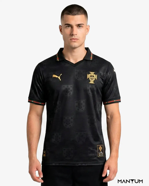 Camisa de Seleção Portugal Preta Copa do Mundo 2026 - Versão Jogador - Mantum®