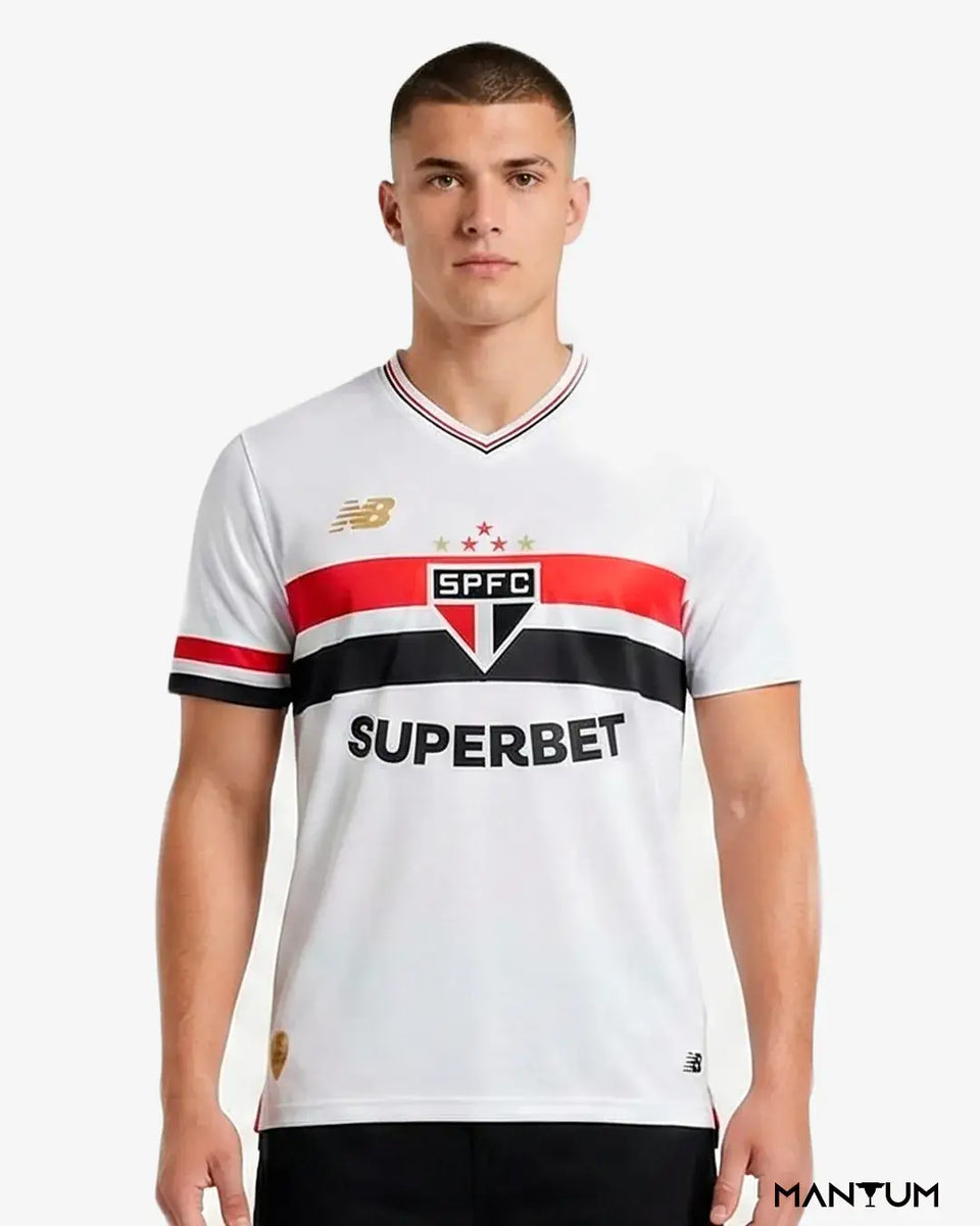 Camisa de Time São Paulo Branca 2025 - Versão Jogador - Mantum®
