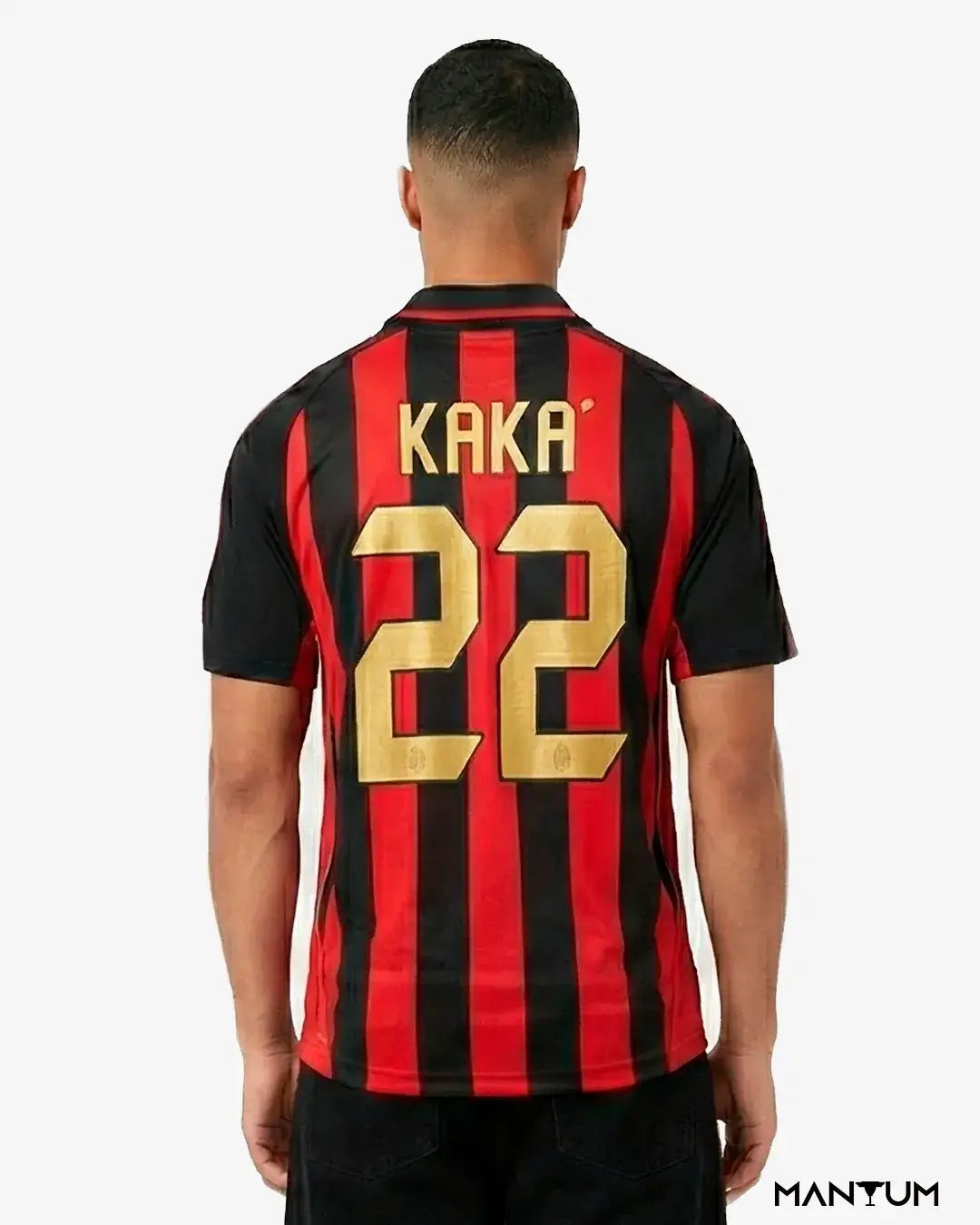 Camisa de Time Milan Listrada - Kaká 2007 [RETRÔ] - Versão Jogador  - Mantum®