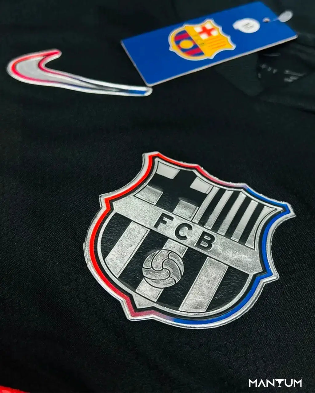 Camiseta de Time Barcelona Preta - Versão Jogador - Mantum®